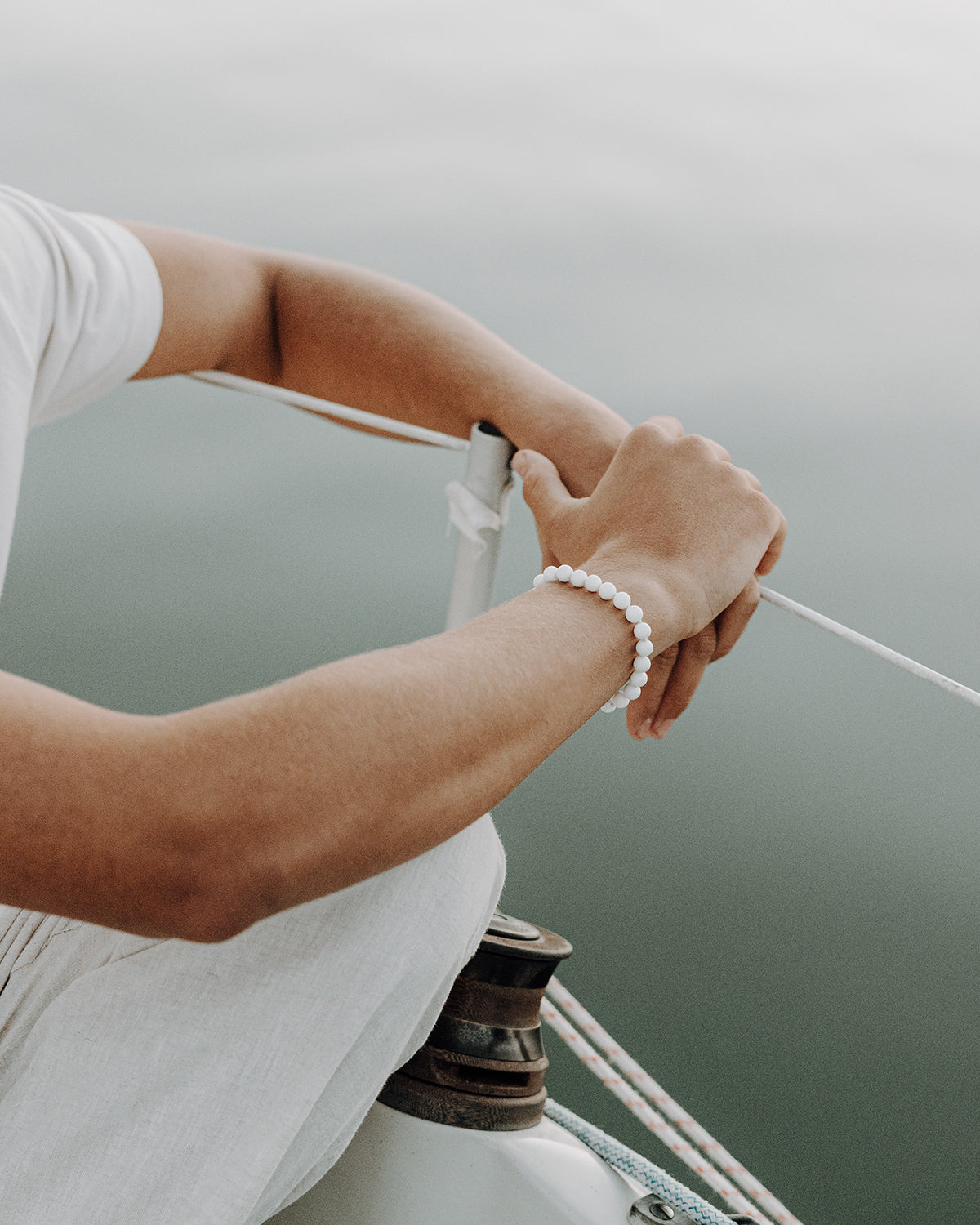 White Summer Armband