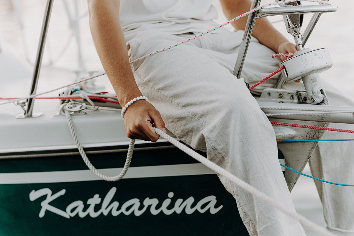 White Summer Armband