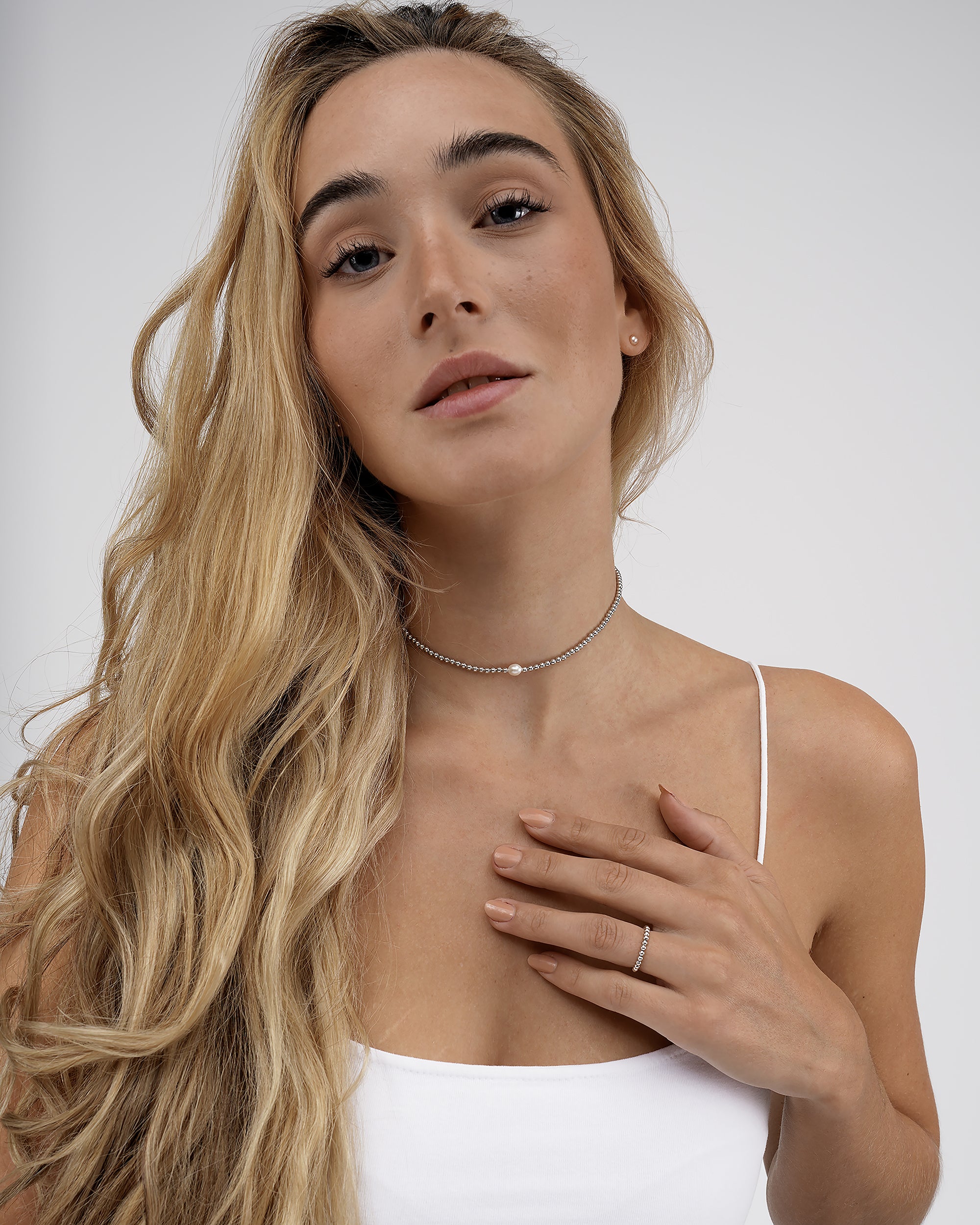 Monte Carlo Silberperlen Choker