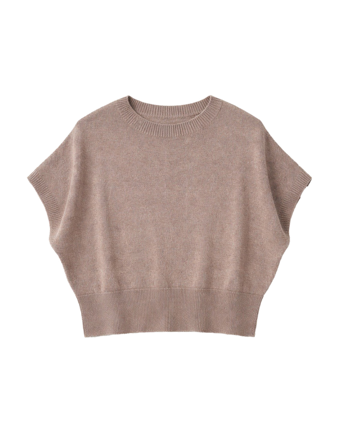 kurzarm damen pullover in braun